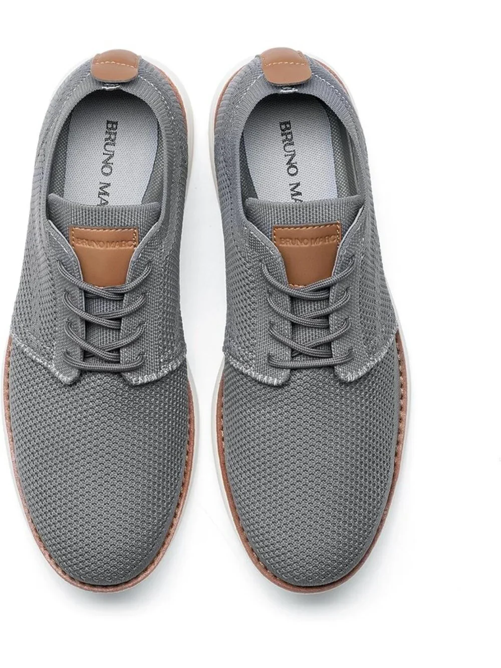 Bruno Marc Men's Dark Grey Ethylene Vinyl Acetate Lace up Lightweight Sneakers